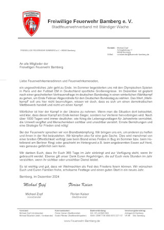 FFW Weihnachtsbrief 2024