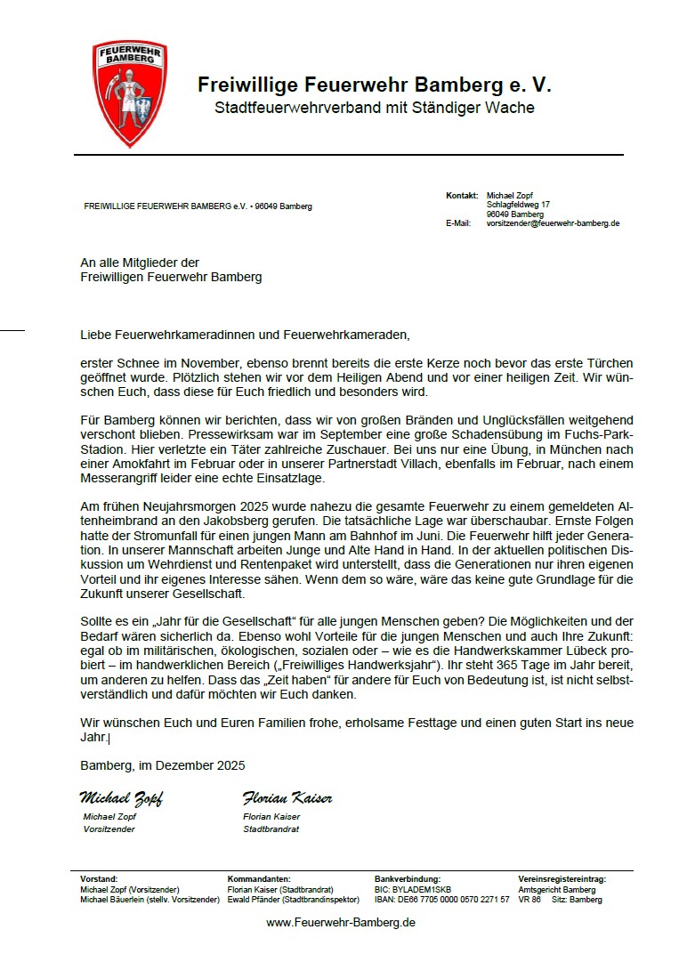 FFW Weihnachtsbrief 2025